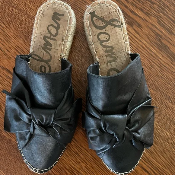 Sam Edelman Lynda Black bow mules espadrilles - Picture 6 of 6